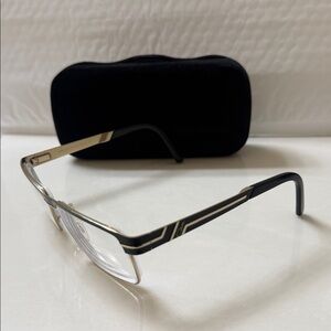 CAZAL Titanium Eyeglasses in Matte Black and Gold MOD.7073